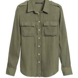 Banana Republic Petite Dillon Classic-Fit Utility Shirt